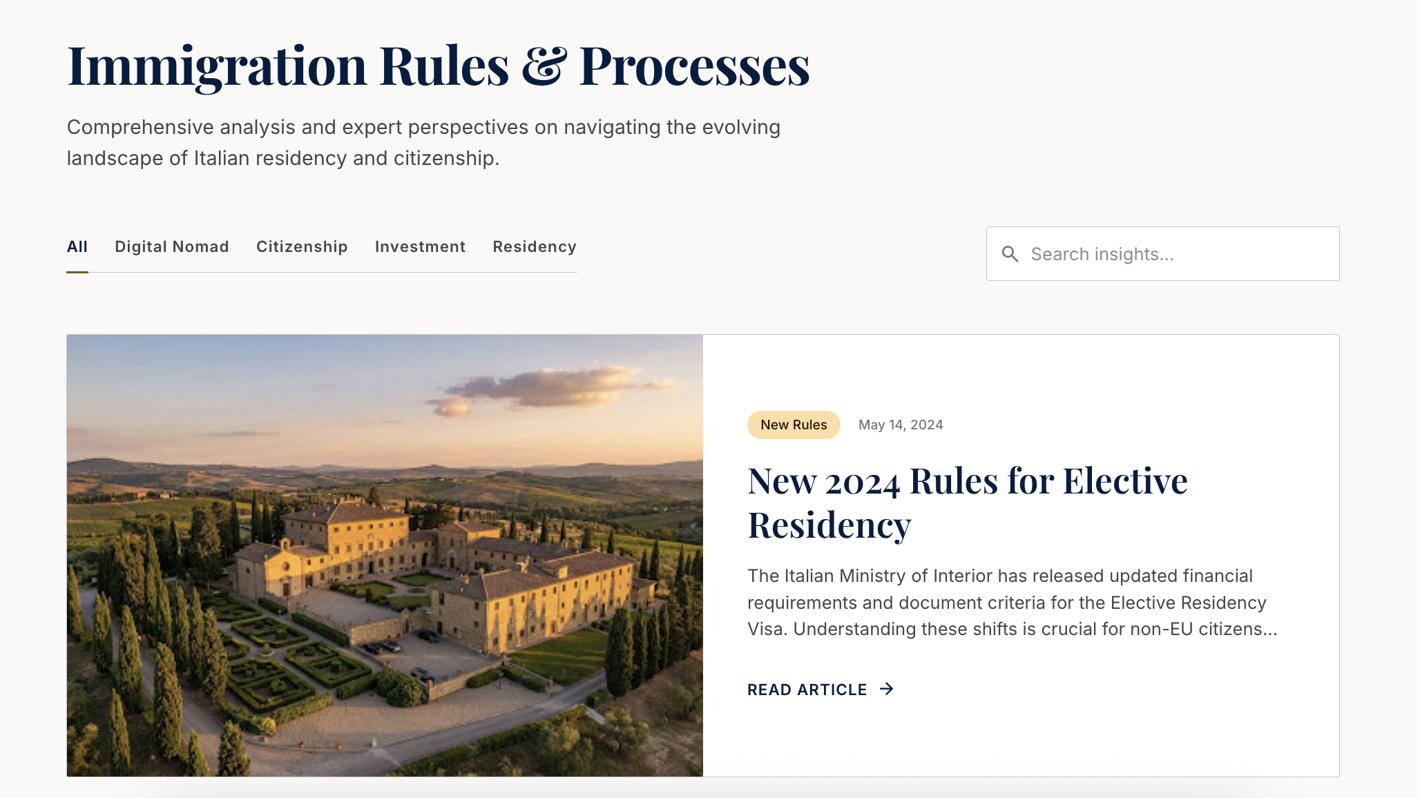 Immigration law firm rules and processes blog